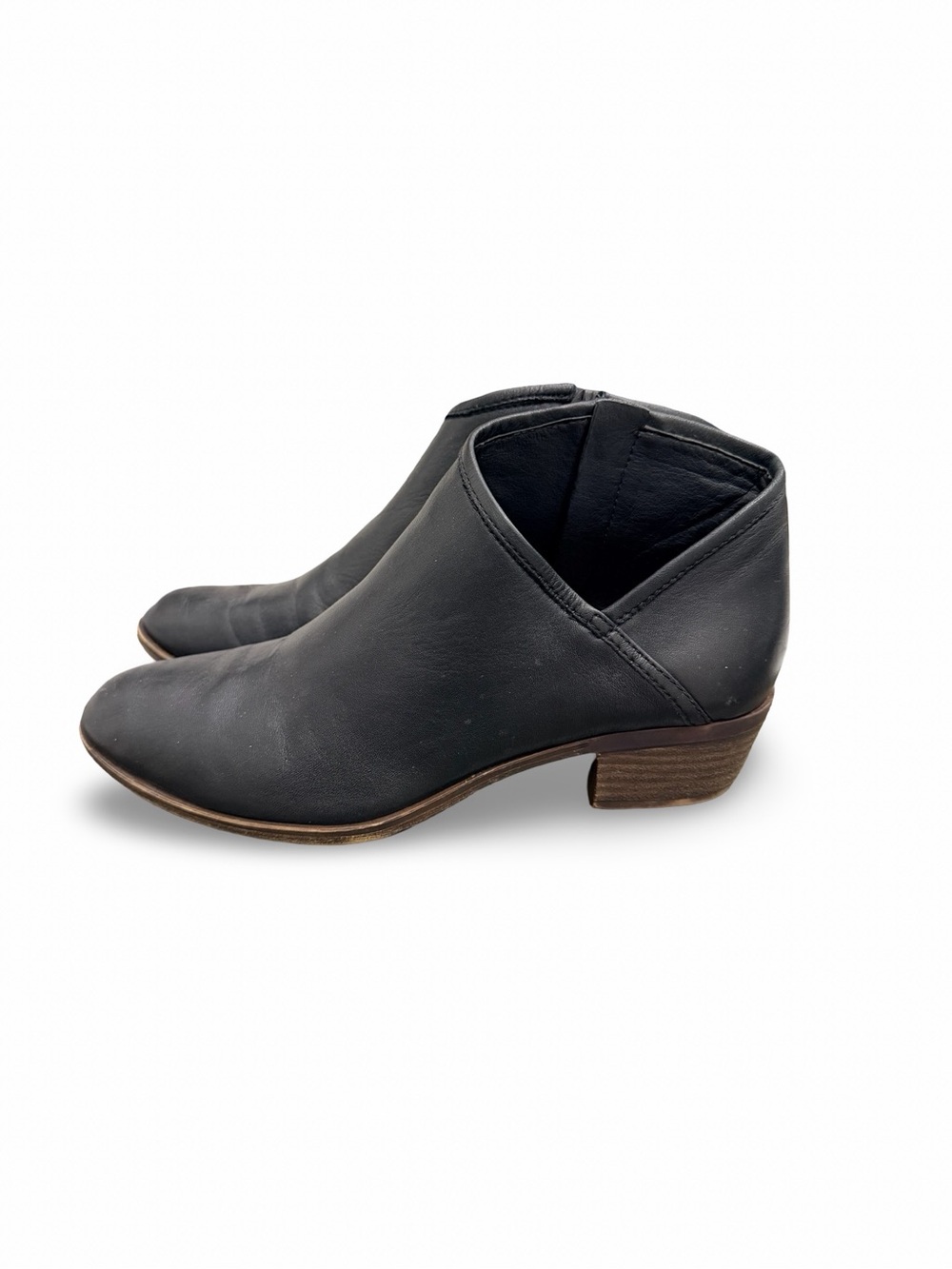 Lucky Brand Black Leather Brekke Booties Size 8 - Picture 3 of 8